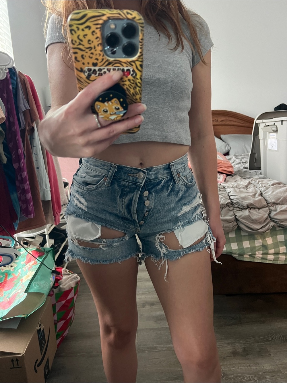 We The Free Distressed Jean Shorts